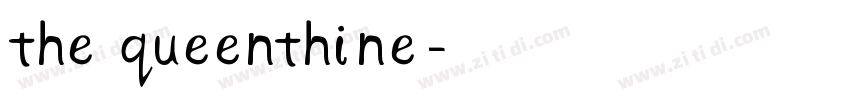 the queenthine字体转换